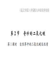 （遵义专版）2018年秋九年级化学全册 第2章 身边的化学物质 2.2 奇妙的二氧化碳 第1课时 自