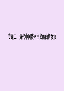 （浙江专用）2019-2020学年高中历史 专题二 近代中国资本主义的曲折发展 一 近代中国民族工业