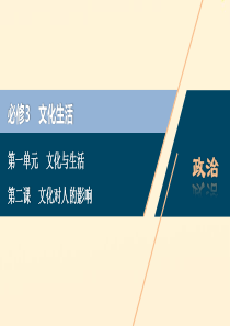 （浙江选考）2021版新高考政治一轮复习 第一单元 文化与生活 2 第二课 文化对人的影响课件（必修