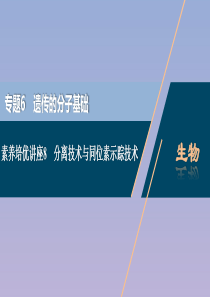 （浙江选考）2021版新高考生物一轮复习 专题6 遗传的分子基础 素养培优讲座8 分离技术与同位素示