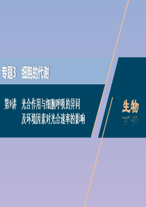 （浙江选考）2021版新高考生物一轮复习 专题3 细胞的代谢 第9讲 光合作用与细胞呼吸的异同及环境