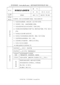 系统规划与战略管理职位说明书