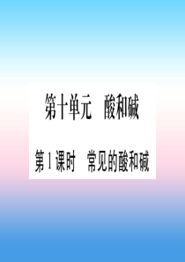 （云南专用）2019中考化学总复习 第1部分 教材系统复习 九下 第10单元 酸和碱 第1课时 常见