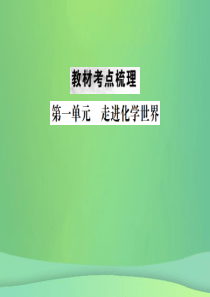 （云南专版）2019年中考化学总复习 教材考点梳理 第一单元 走进化学世界课件