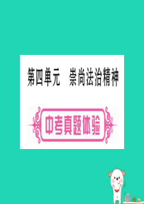 （云南专版）2019年中考道德与法治总复习 第1篇 真题体验 满分演练 八下 第4单元 崇尚法治精神