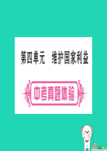 （云南专版）2019年中考道德与法治总复习 第1篇 真题体验 满分演练 八上 第4单元 维护国家利益