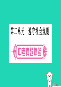 （云南专版）2019年中考道德与法治总复习 第1篇 真题体验 满分演练 八上 第2单元 遵守社会规则