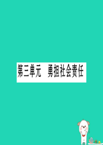 （云南专版）2019年中考道德与法治总复习 八上 第3单元 勇担社会责任课件