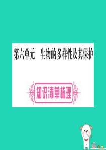 （玉林专版）2019年中考生物总复习 八上 第6单元 生物的多样性及其保护课件