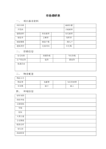 房地产市场调研表表格