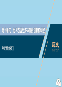 （选考）2021版新高考历史一轮复习 第十单元 世界各国经济体制的创新和调整单元综合提升课件 新人教