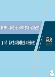 （选考）2021版新高考历史一轮复习 第八单元 中国特色社会主义建设的道路与社会生活的变迁 第23讲