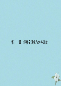 （新课标）2021版高考政治一轮总复习 第四单元 发展社会主义市场经济 第十一课 经济全球化与对外开