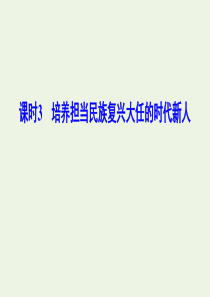 （新课标）2020年高考政治一轮总复习 第12单元 课时3 培养担当民族复兴大任的时代新人课件（必修