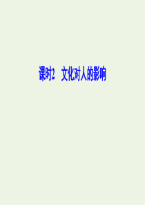 （新课标）2020年高考政治一轮总复习 第9单元 课时2 文化对人的影响课件（必修3）