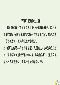 （新课标）2020高考语文二轮复习 专题四 抢分点三 情感意蕴题——把握主旨内涵与探究标题意蕴课件