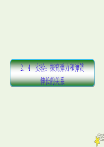 （新课标）2020高考物理一轮复习 2.4 实验：研究弹力和弹簧伸长量的关系课件 新人教版