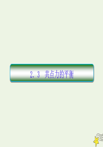 （新课标）2020高考物理一轮复习 2.3 共点力平衡课件 新人教版