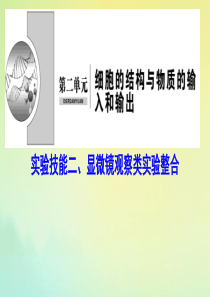 （新课标）2020高考生物一轮总复习 实验技能二 显微镜观察类实验整合课件