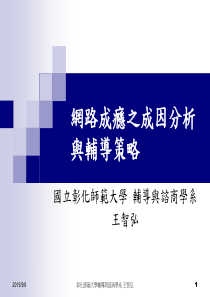 网路成瘾之成因分析与辅导策略