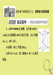 （新高考）2020版高考数学二轮复习 主攻40个必考点 立体几何（十三）课件 理