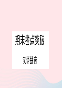 （武汉专版）一年级语文上册 期末复习 期末考点突破 汉语拼音习题课件 新人教版