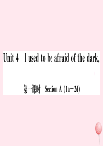 （武汉专版）2019秋九年级英语全册 Unit 4 I used to be afraid of t