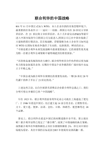 联合利华的中国战略