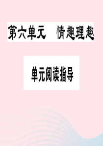 （通用版）2020春八年级语文下册 第六单元阅读指导习题课件 新人教版