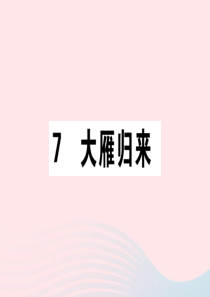 （通用版）2020春八年级语文下册 第二单元 7 大雁归来习题课件 新人教版