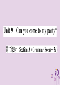 （通用版）2018秋八年级英语上册 Unit 9 Can you come to my party（