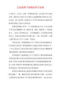 公安局青干班理论学习总结