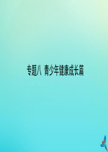 （陕西专用）2020版中考道德与法治一练通 第二部分 热点专题训练 主题二 专题热点 专题八 青少年