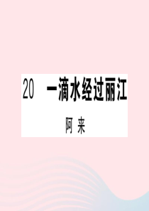 （山西专版）2020春八年级语文下册 第五单元 20 一滴水经过丽江习题课件 新人教版