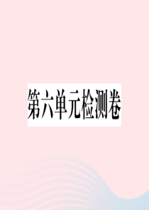 （山西专版）2020春八年级语文下册 第六单元检测卷课件 新人教版