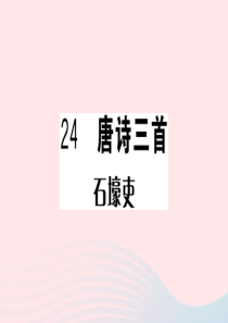 （山西专版）2020春八年级语文下册 第六单元 24 唐诗三首习题课件 新人教版