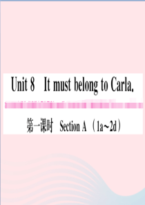 （山西专版）2019秋九年级英语全册 Unit 8 It must belong to Carla第