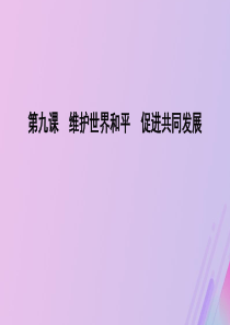 （山东专用）2020版高考政治一轮复习 政治生活 第四单元 当代国际社会 第九课 维护世界和平 促进