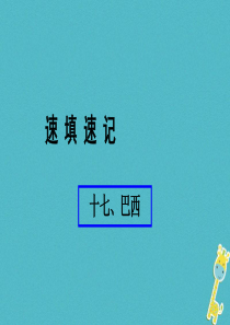 （人教通用）2018年中考地理总复习 十七 巴西课件