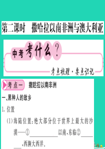 （人教版通用）2019中考地理一轮复习 七下 第八章 东半球其他的国家和地区（第2课时 撒哈拉以南的