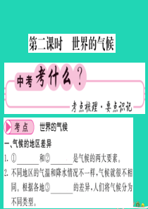 （人教版通用）2019中考地理一轮复习 七上 第三章 天气与气候（第2课时 世界的气候）知识梳理课件