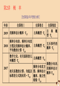 （全国通用）2020版高考数学二轮复习 第二层提升篇 专题四 统计与概率 第2讲 概率课件