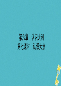 （青岛专版）2018中考地理总复习 七下 第六章 认识大洲教材知识梳理课件