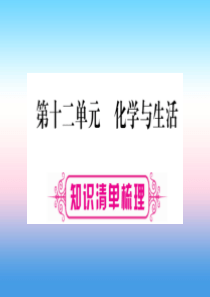 （宁夏专用版）2019中考化学复习 第一部分 教材系统复习 第十二单元 化学与生活课件