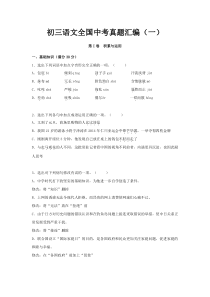 2020年中考语文模拟试题一（pdf，含解析）