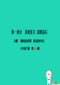 （聊城专版）2018年中考政治 第一部分 系统复习 成绩基石 主题7 预防违法犯罪 依法保护自己课件