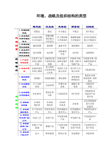 表11-3 环境、战略及组织的类型