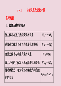 （课标通用）2020新高考物理二轮复习 选择题逐题突破 第四道 选择题涉及的命题点 4.4 功能关系