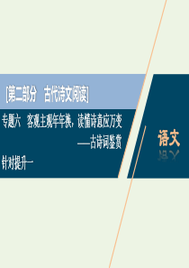 （京津鲁琼版）2020版高考语文二轮复习 专题六 针对提升一 题材反传统、不合常规课件