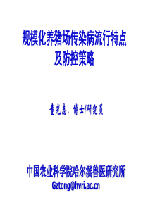 规模化养猪场传染病流行特点及防控策略ppt-当前规模化养